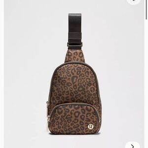lululemon athletica Leopard Print cross body bag